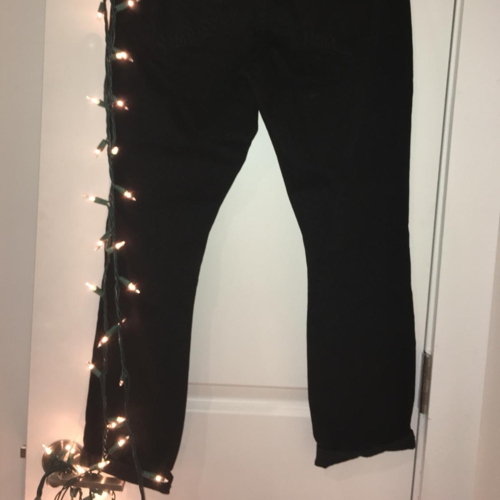 Black Distressed Boyfriend Jeans